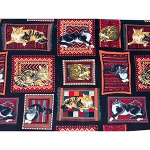 Vintage Cats Portrait Quilting C. S. Shamash & Sons Cotton Fabric 1.5+ Yards